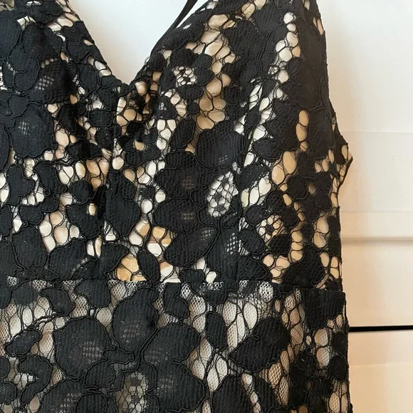 Luxxel | Dresses | Luxxel Black And Cream Lace Dress Size S | Poshmark
